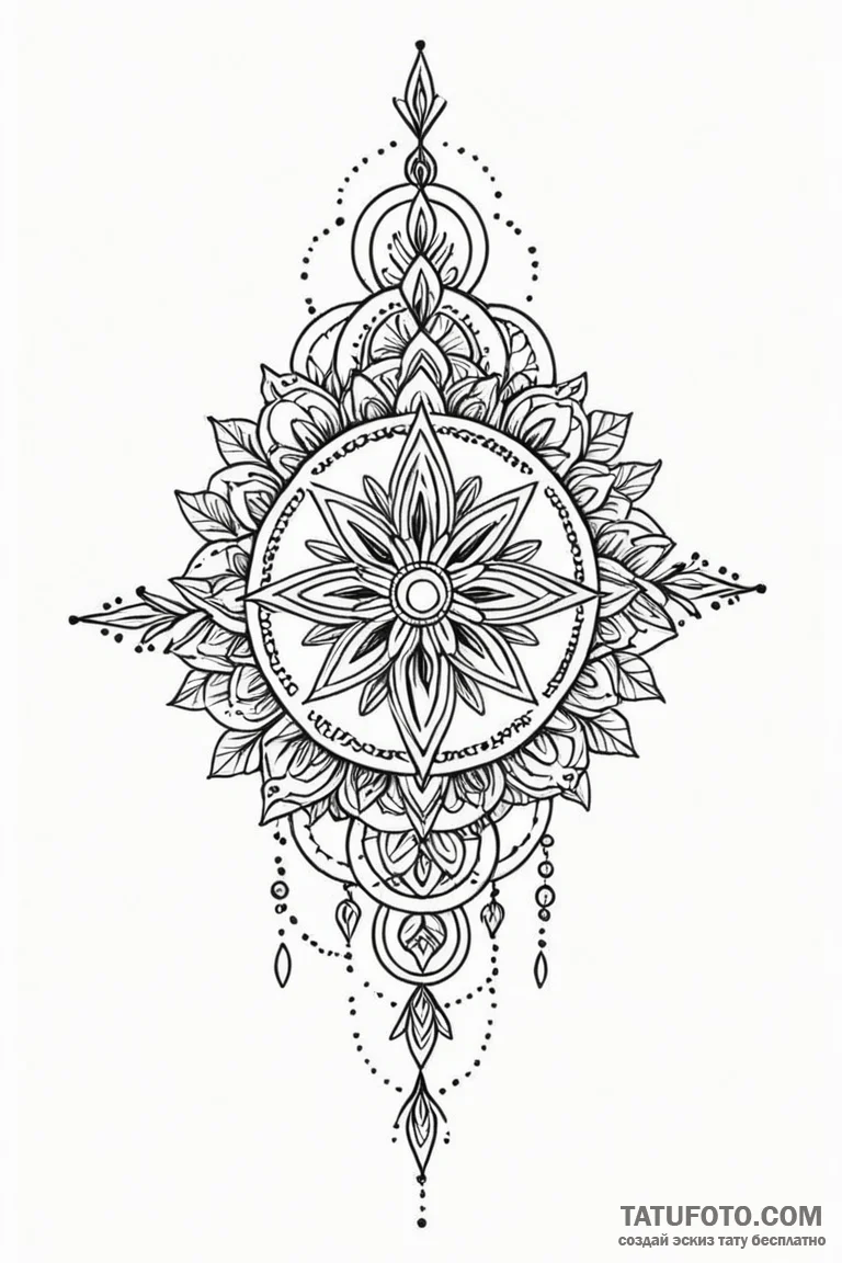 Tattoo sketch: a cluster of lunitsa symbols,... - эскиз тату (№1750894288_1, 25.06.2025 23:31) — Tatufoto.com