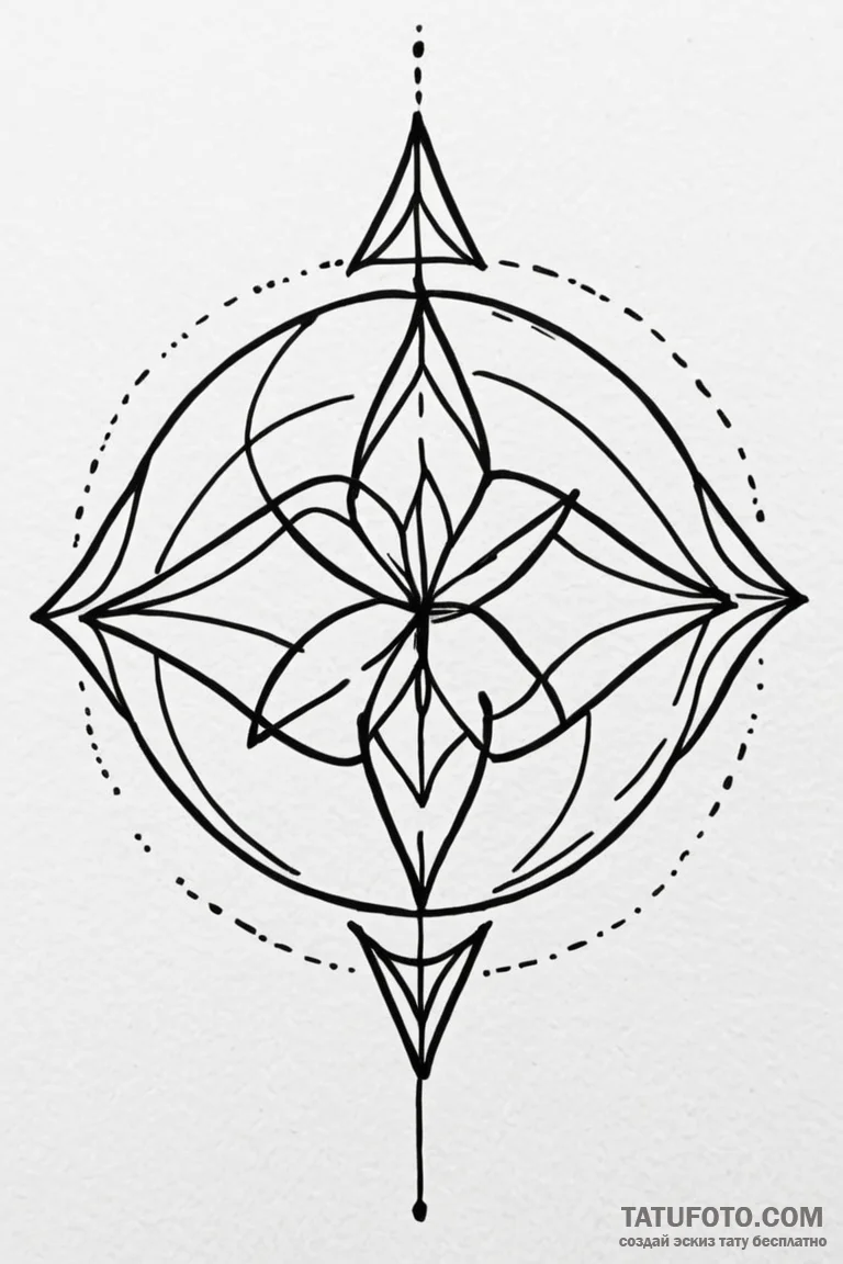 Tattoo sketch a symbol representing a core pe... - эскиз тату (№1750894356_0, 25.06.2025 23:32) — Tatufoto.com