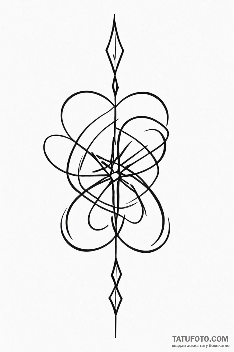 Tattoo design a small, abstract symbol of per... - эскиз тату (№1750899810_0, 26.06.2025 01:03) — Tatufoto.com