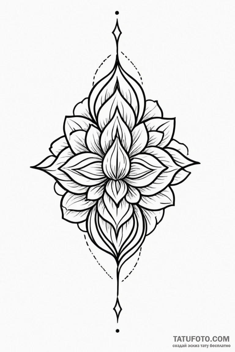 Tattoo design a small, abstract symbol of per... - эскиз тату (№1750899810_1, 26.06.2025 01:03) — Tatufoto.com