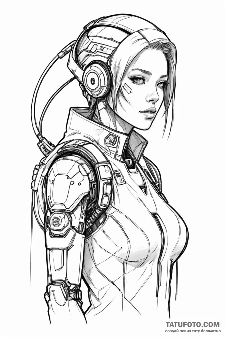 группа 18: futuristic & cyberpunk (футуристич... - эскиз тату (№1750900719_0, 26.06.2025 01:18) — Tatufoto.com