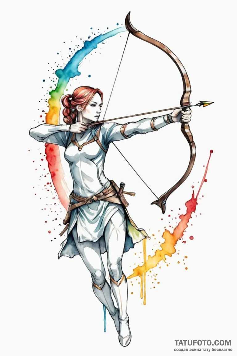 Tattoo sketch a sagittarius archer, drawing a... - эскиз тату (№1750901439_1, 26.06.2025 01:30) — Tatufoto.com