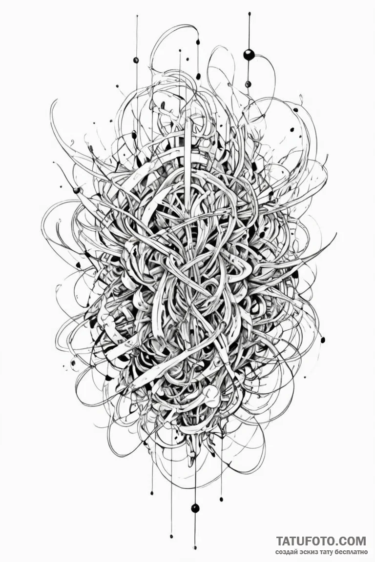 Tattoo design an abstract representation of "... - эскиз тату (№1750902367_0, 26.06.2025 01:46) — Tatufoto.com