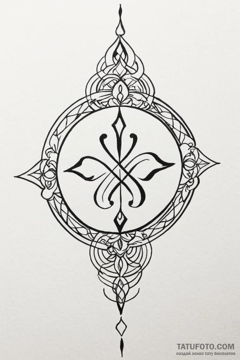 Tattoo sketch a symbol representing a persona... - эскиз тату (№1750903965_0, 26.06.2025 02:12) — Tatufoto.com