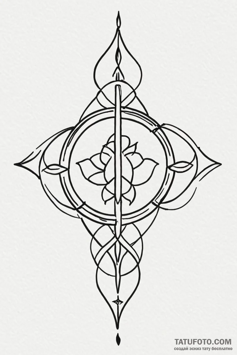 Tattoo sketch a symbol representing a persona... - эскиз тату (№1750903965_1, 26.06.2025 02:12) — Tatufoto.com