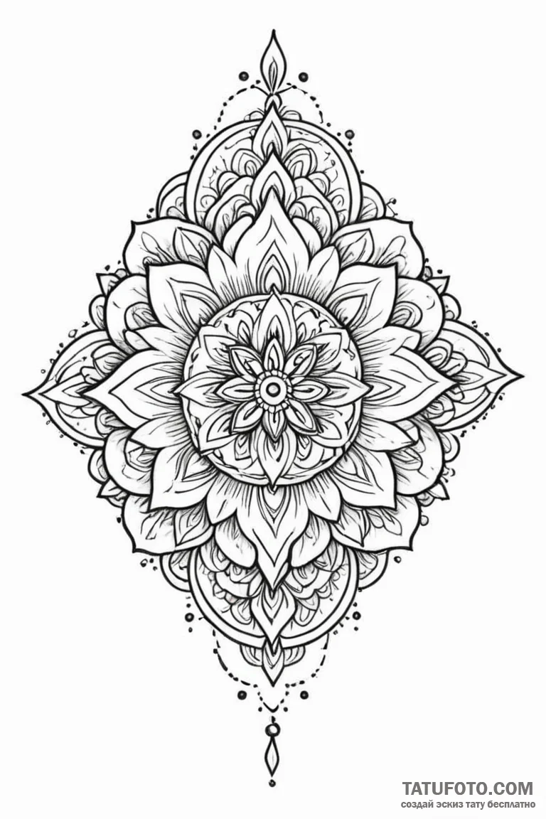 Tattoo sketch a subtle 'mandala' fragment tha... - эскиз тату (№1750905134_1, 26.06.2025 02:32) — Tatufoto.com