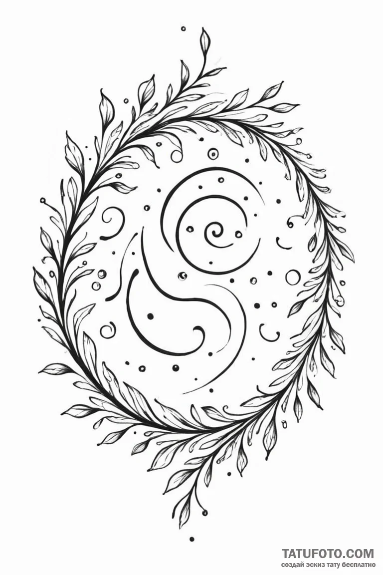 Tattoo design a galaxy swirl that branches of... - эскиз тату (№1750906178_0, 26.06.2025 02:49) — Tatufoto.com