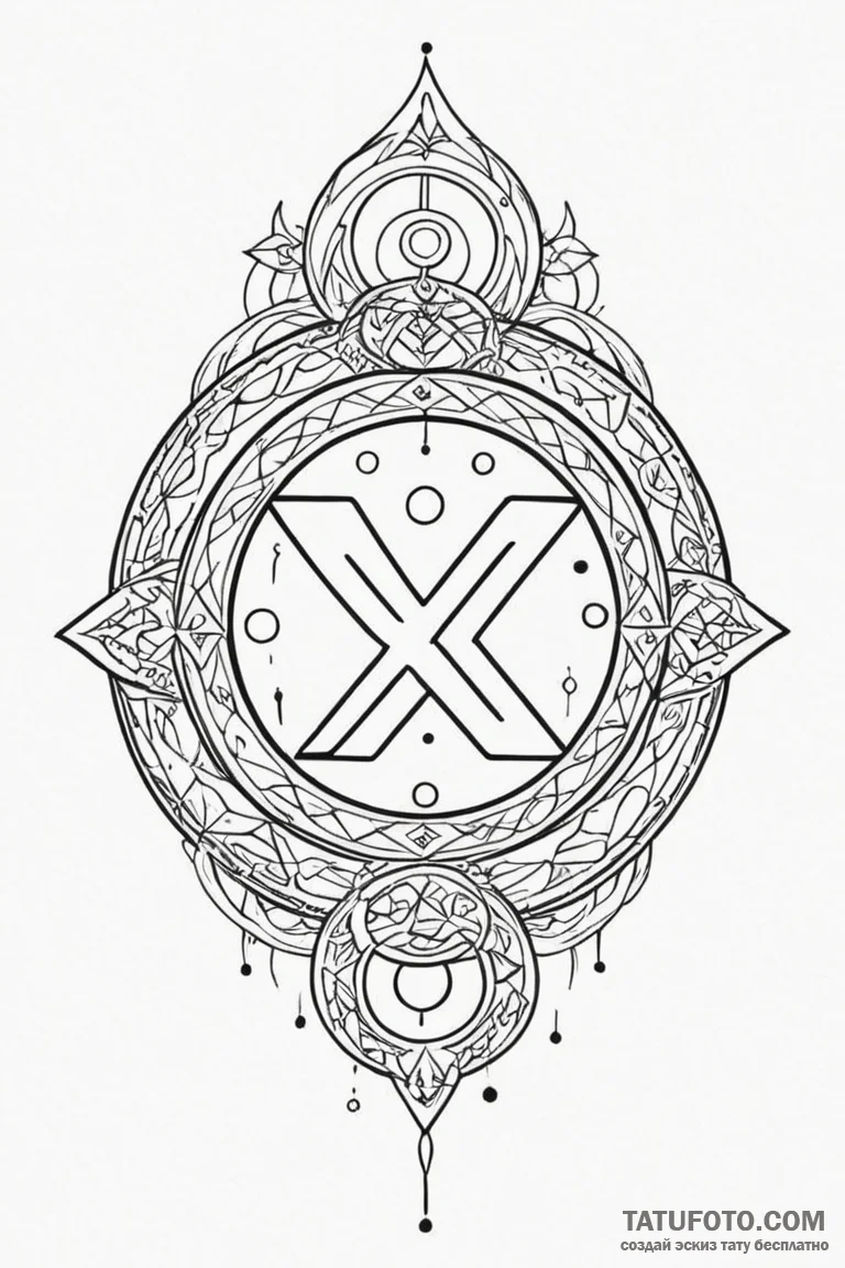 115. tattoo sketch: "istok" rune with subtle... - эскиз тату (№1750906840_0, 26.06.2025 03:00) — Tatufoto.com