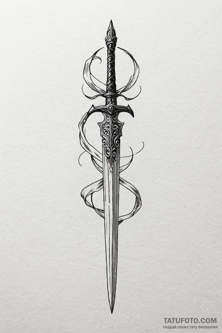 Tattoo design 'quest accepted' in a medieval... - эскиз тату (№1750907902_0, 26.06.2025 03:18) — Tatufoto.com