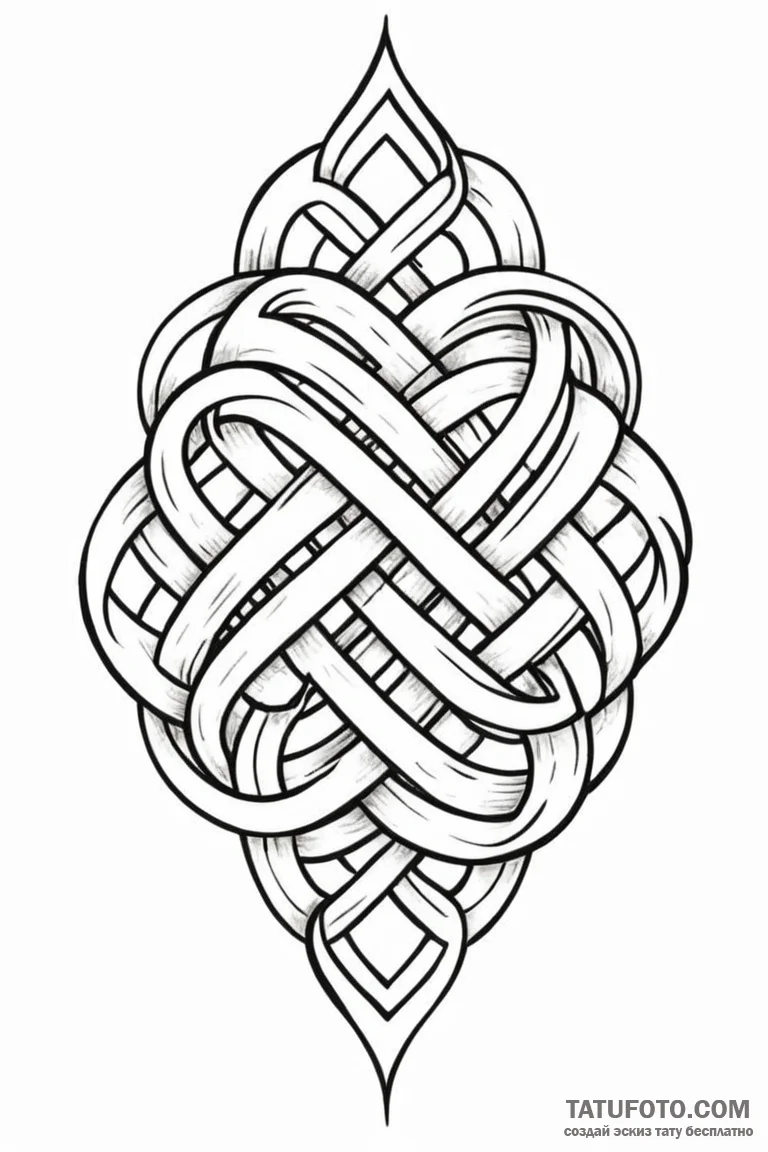 Tattoo design a stylized 'family' knot from v... - эскиз тату (№1750909606_1, 26.06.2025 03:46) — Tatufoto.com