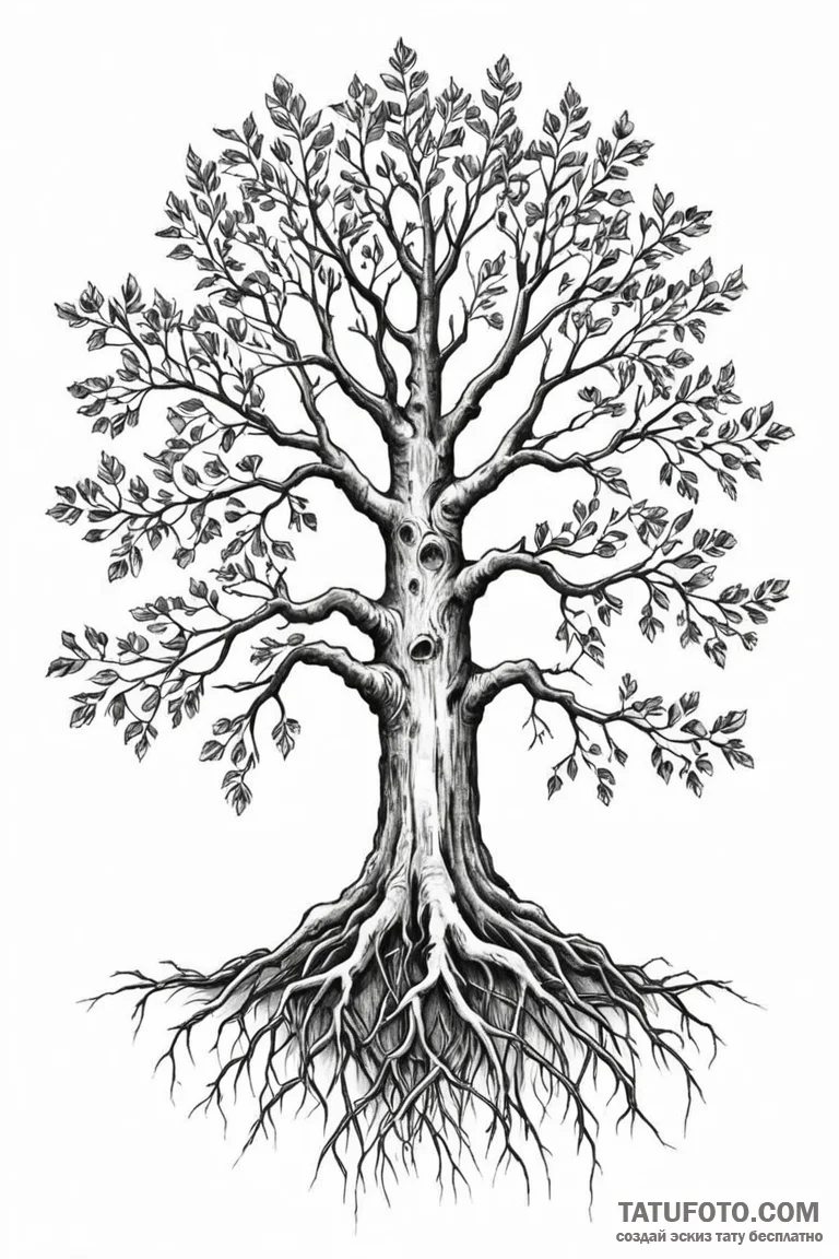 группа 2: деревья, корни и природа (trees, ro... - эскиз тату (№1750909806_0, 26.06.2025 03:50) — Tatufoto.com