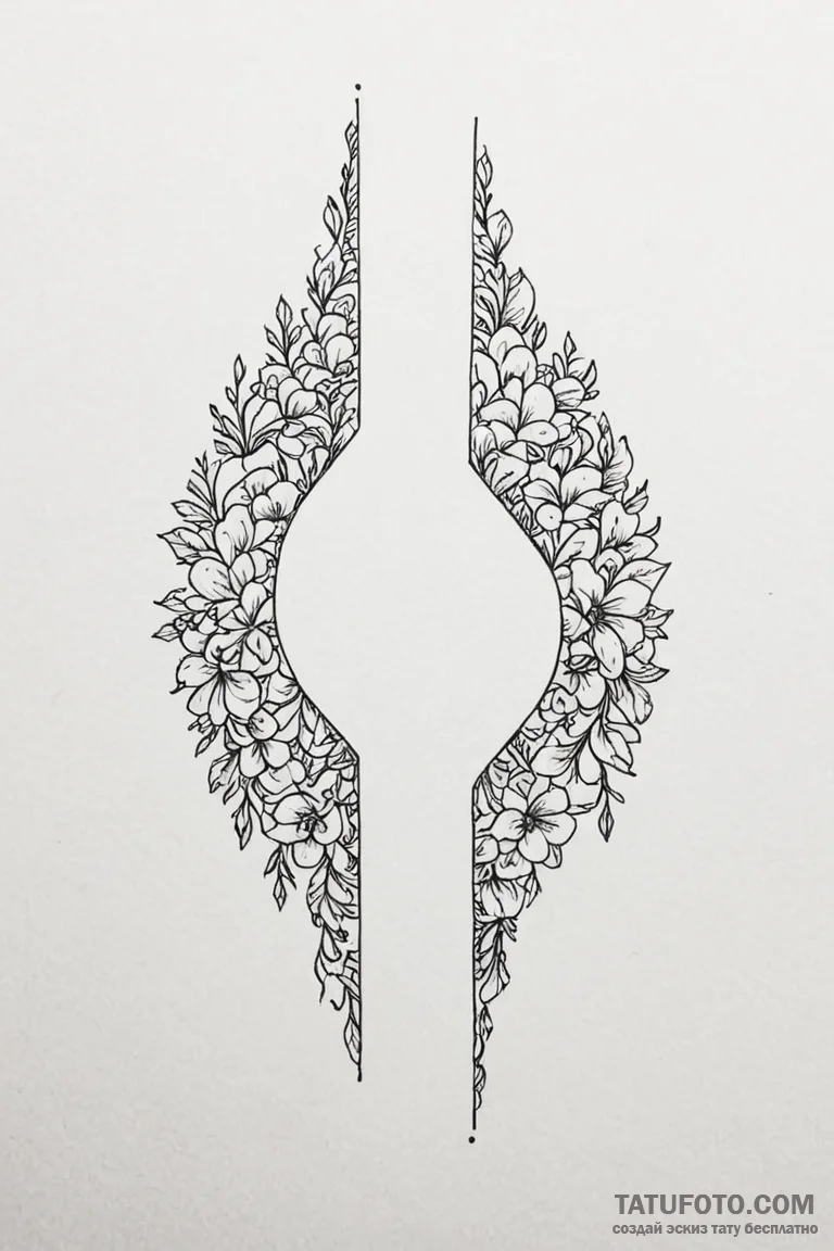Tattoo sketch two halves of a song lyric. - эскиз тату (№1750910480_0, 26.06.2025 04:01) — Tatufoto.com