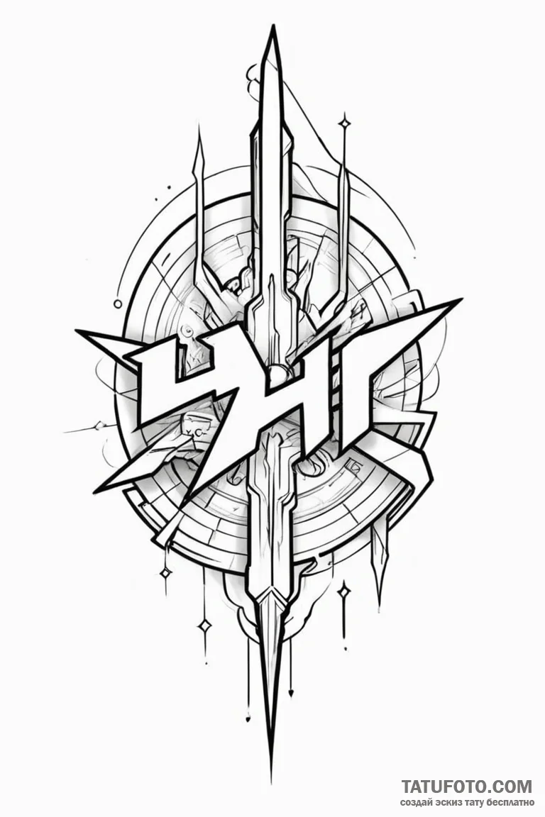 Tattoo design a glowing "hit point" counter i... - эскиз тату (№1750911363_0, 26.06.2025 04:16) — Tatufoto.com