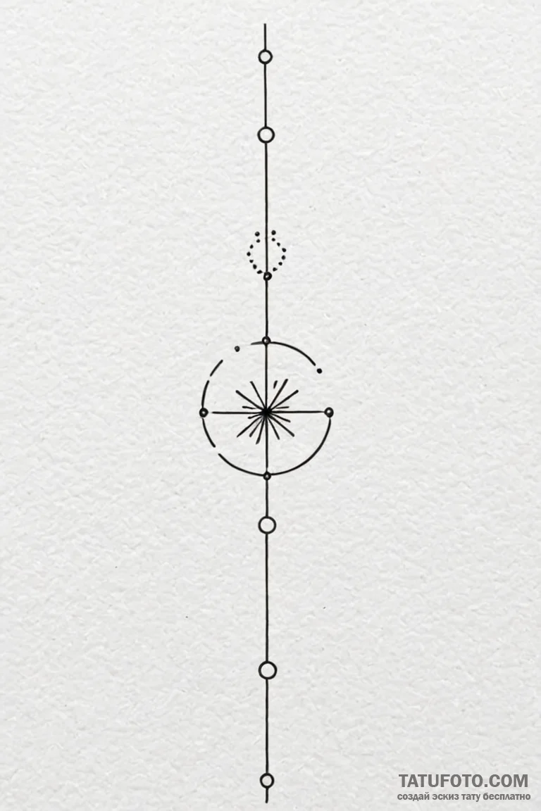 Tattoo design a single, tiny dot or a minimal... - эскиз тату (№1750914991_1, 26.06.2025 05:16) — Tatufoto.com