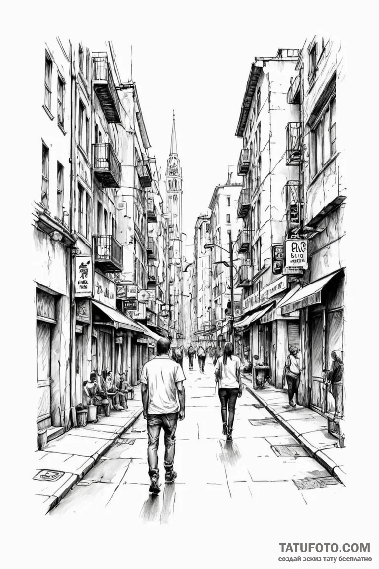 Urban & street scenes - эскиз тату (№1750915136_1, 26.06.2025 05:18) — Tatufoto.com