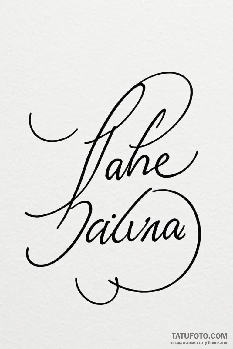 Tattoo design a child's name in their own act... - эскиз тату (№1750916851_0, 26.06.2025 05:47) — Tatufoto.com