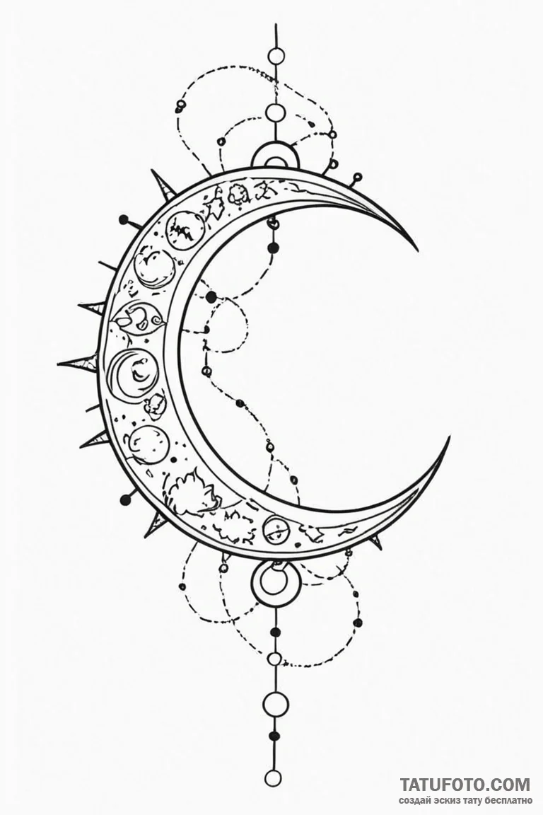 Tattoo sketch a zodiac constellation intertwi... - эскиз тату (№1750917194_1, 26.06.2025 05:53) — Tatufoto.com