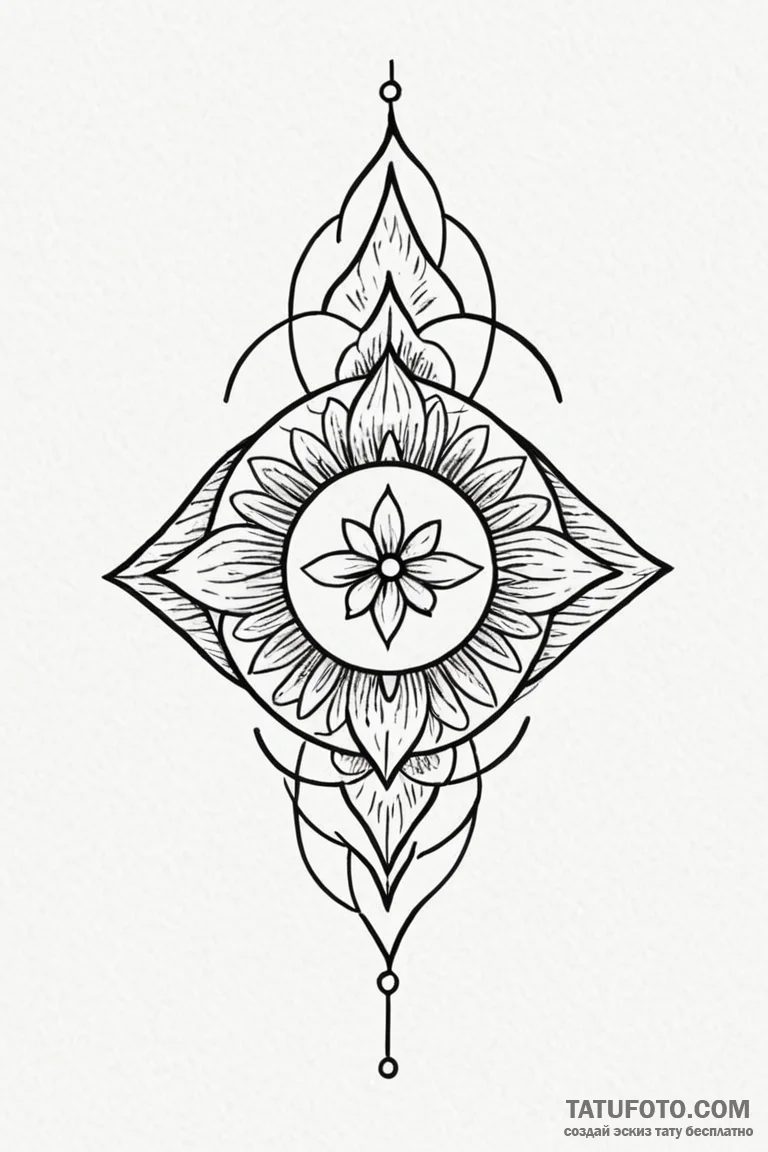 Tattoo design a tiny, minimalist symbol uniqu... - эскиз тату (№1750919503_0, 26.06.2025 06:31) — Tatufoto.com