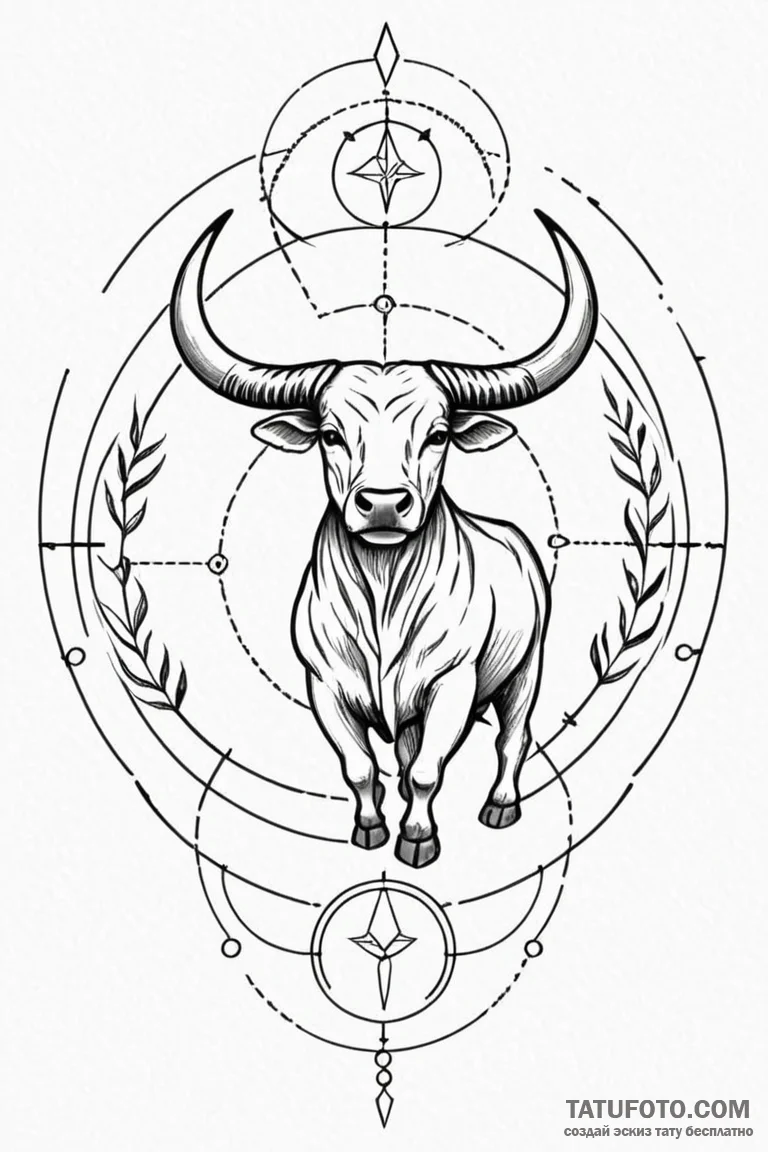 Tattoo sketch a geometric circle with the zod... - эскиз тату (№1750919712_0, 26.06.2025 06:35) — Tatufoto.com
