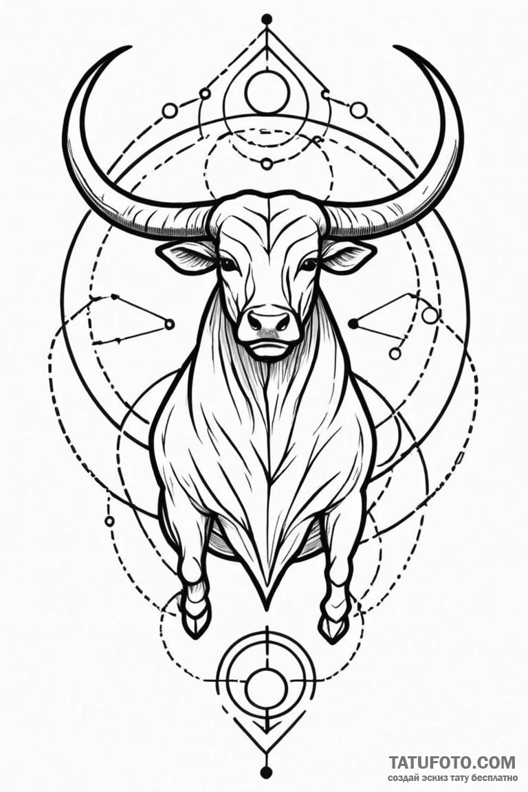 Tattoo sketch a geometric circle with the zod... - эскиз тату (№1750919712_1, 26.06.2025 06:35) — Tatufoto.com