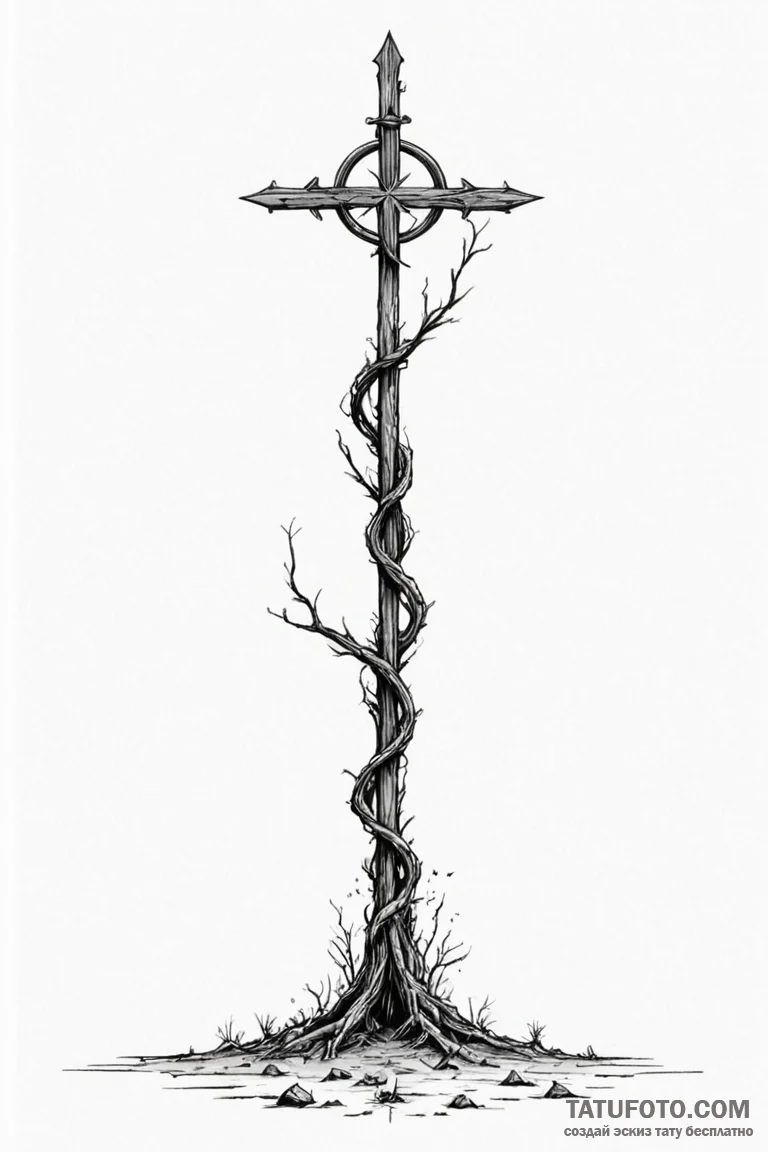 Tattoo sketch a lone figure standing at the c... - эскиз тату (№1750920519_0, 26.06.2025 06:48) — Tatufoto.com
