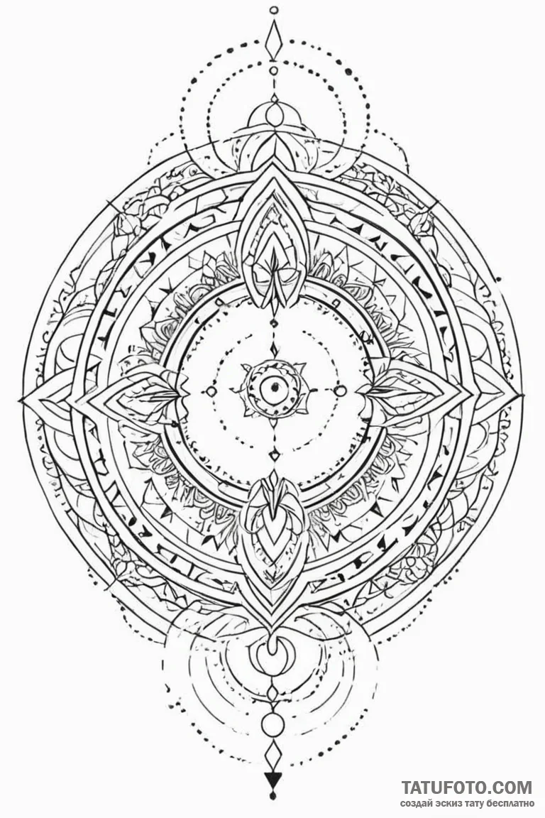 Tattoo sketch a "loading" circle with abstrac... - эскиз тату (№1750921353_0, 26.06.2025 07:02) — Tatufoto.com