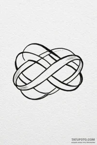 Tattoo sketch an infinity symbol made of two... - эскиз тату (№1750924503_1, 26.06.2025 07:55) — Tatufoto.com
