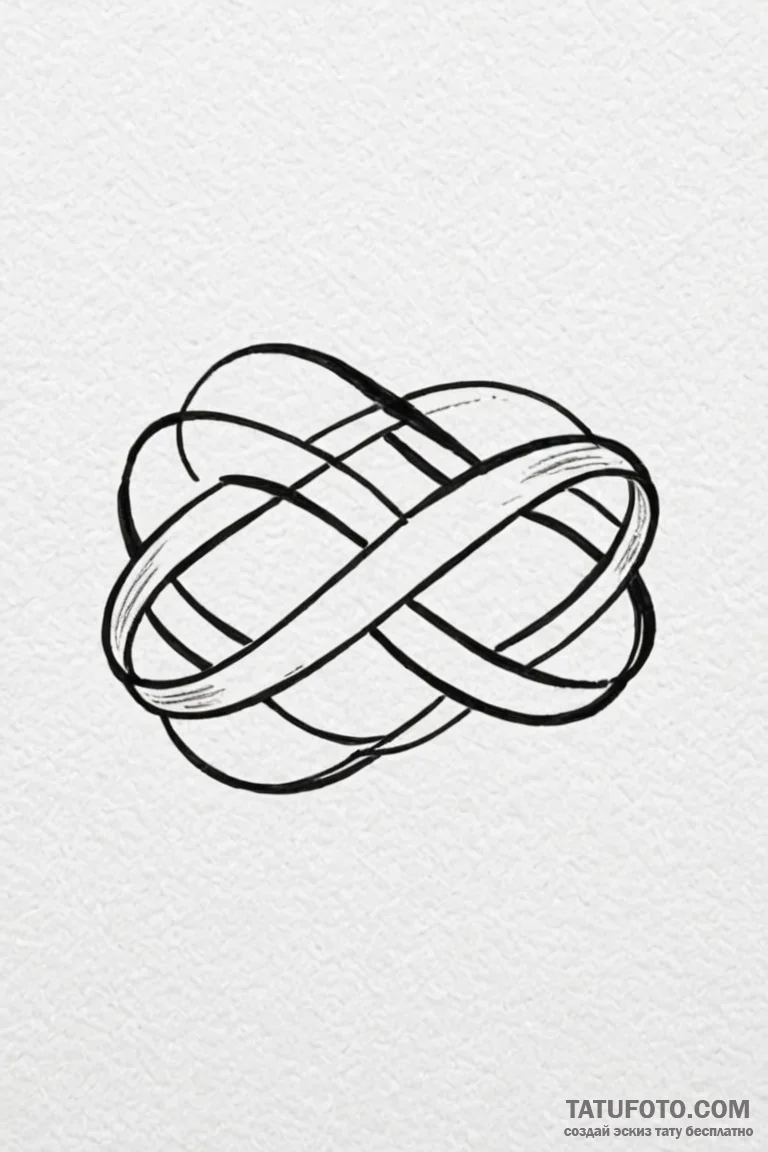 Tattoo sketch an infinity symbol made of two... - эскиз тату (№1750924503_1, 26.06.2025 07:55) — Tatufoto.com