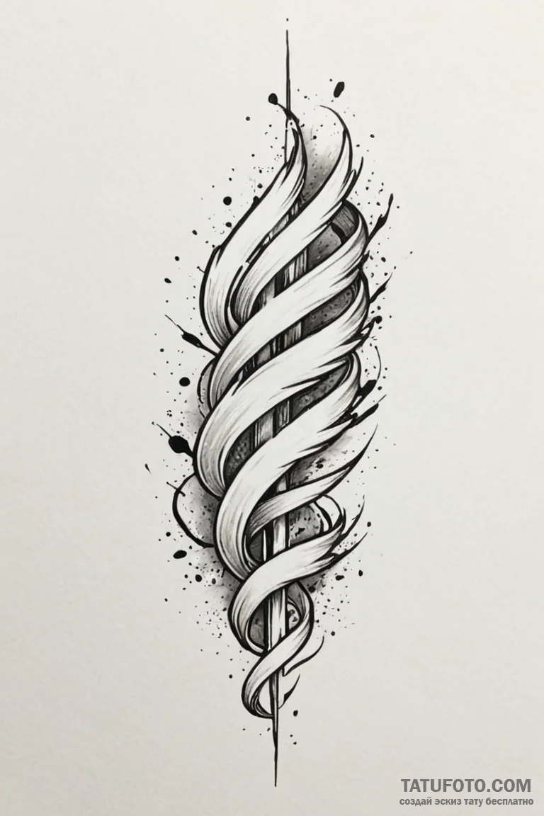 Tattoo design a single, powerful brushstroke,... - эскиз тату (№1750924976_1, 26.06.2025 08:02) — Tatufoto.com