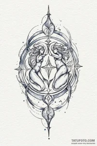 Tattoo design an abstract representation of t... - эскиз тату (№1750926100_0, 26.06.2025 08:21) — Tatufoto.com