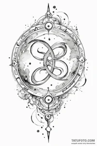 Tattoo design an abstract representation of t... - эскиз тату (№1750926100_1, 26.06.2025 08:21) — Tatufoto.com