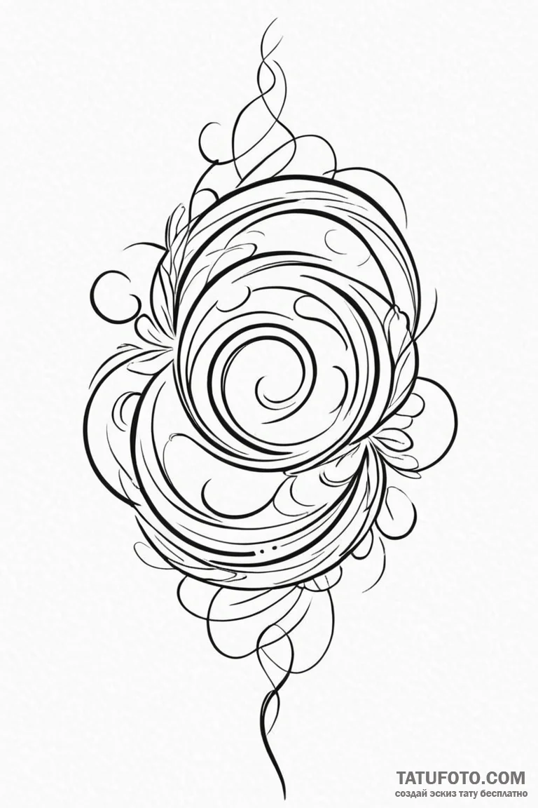 Tattoo sketch an abstract representation of w... - эскиз тату (№1750926844_1, 26.06.2025 08:34) — Tatufoto.com