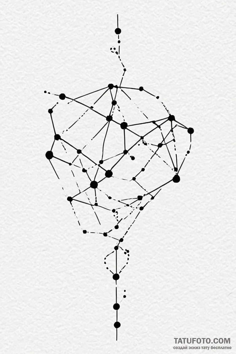 Tattoo sketch a personalized constellation un... - эскиз тату (№1750926979_1, 26.06.2025 08:36) — Tatufoto.com