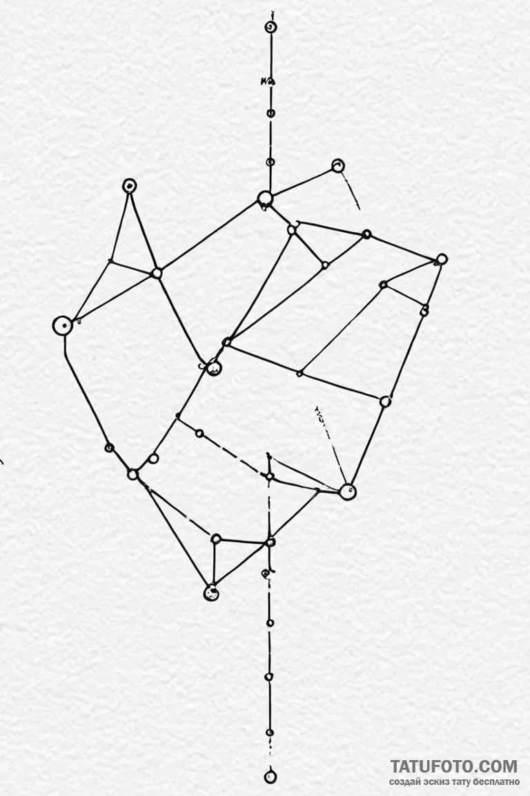 Tattoo design a specific constellation that w... - эскиз тату (№1750927905_0, 26.06.2025 08:51) — Tatufoto.com