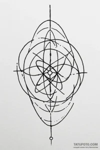Tattoo sketch a minimalist symbol for a force... - эскиз тату (№1750929379_0, 26.06.2025 09:16) — Tatufoto.com