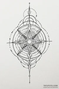 Tattoo sketch a minimalist symbol for a force... - эскиз тату (№1750929379_1, 26.06.2025 09:16) — Tatufoto.com