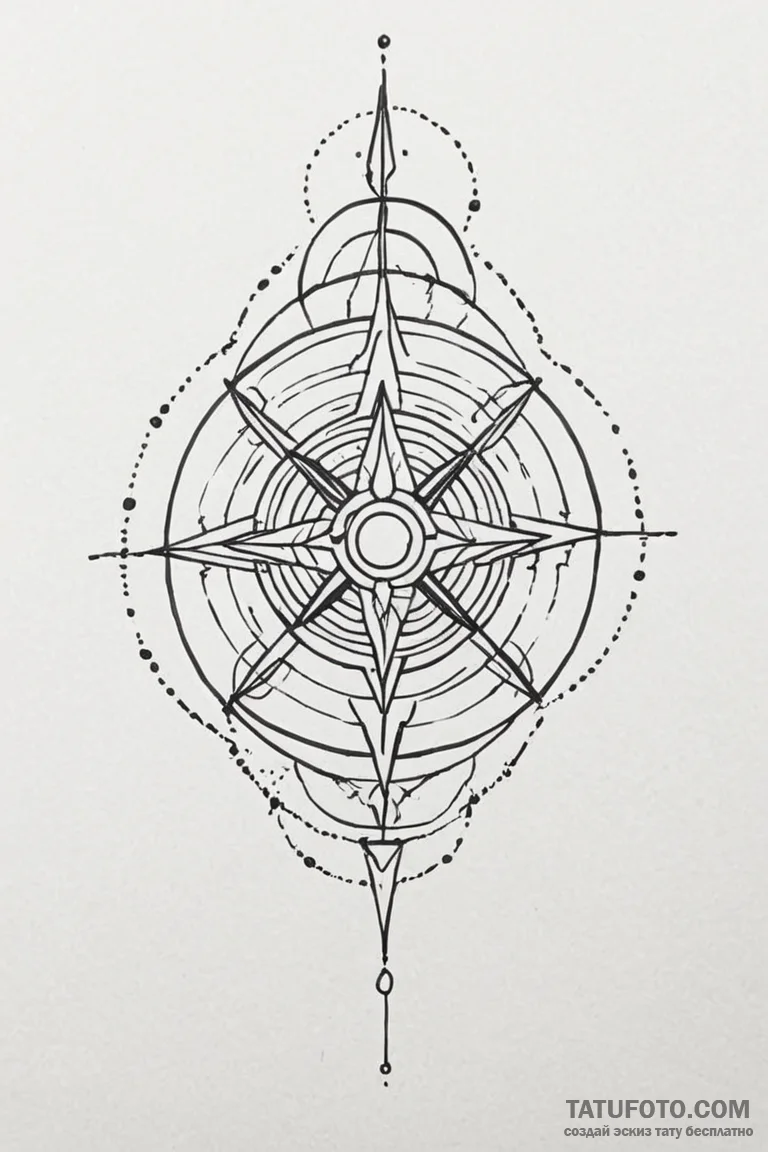 Tattoo sketch a minimalist symbol for a force... - эскиз тату (№1750929379_1, 26.06.2025 09:16) — Tatufoto.com