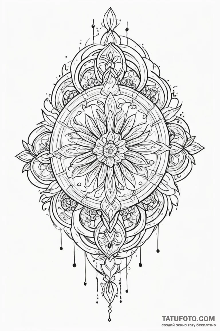 Tattoo design a "loading screen" pattern that... - эскиз тату (№1750929586_1, 26.06.2025 09:19) — Tatufoto.com