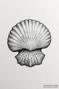 Tattoo sketch a highly detailed small seashel... - эскиз тату (№1750931128_1, 26.06.2025 09:45) — Tatufoto.com