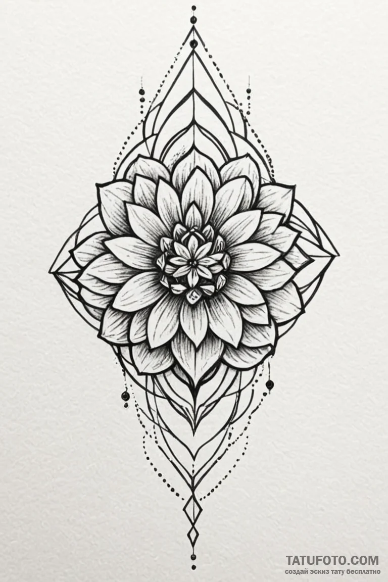Tattoo sketch a subtle geometric pattern on a... - эскиз тату (№1750931344_0, 26.06.2025 09:49) — Tatufoto.com