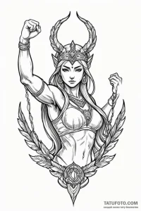 руна сила (strength, power, victory) - эскиз тату (№1750931553_1, 26.06.2025 09:52) — Tatufoto.com