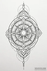 Tattoo design: geometric tattoo of dazhbog's... - эскиз тату (№1750934044_1, 26.06.2025 10:34) — Tatufoto.com