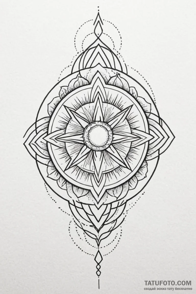 Tattoo design: geometric tattoo of dazhbog's... - эскиз тату (№1750934044_1, 26.06.2025 10:34) — Tatufoto.com
