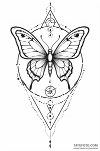 Tattoo sketch a butterfly or bird (spirit ani... - эскиз тату (№1750935658_0, 26.06.2025 11:00) — Tatufoto.com