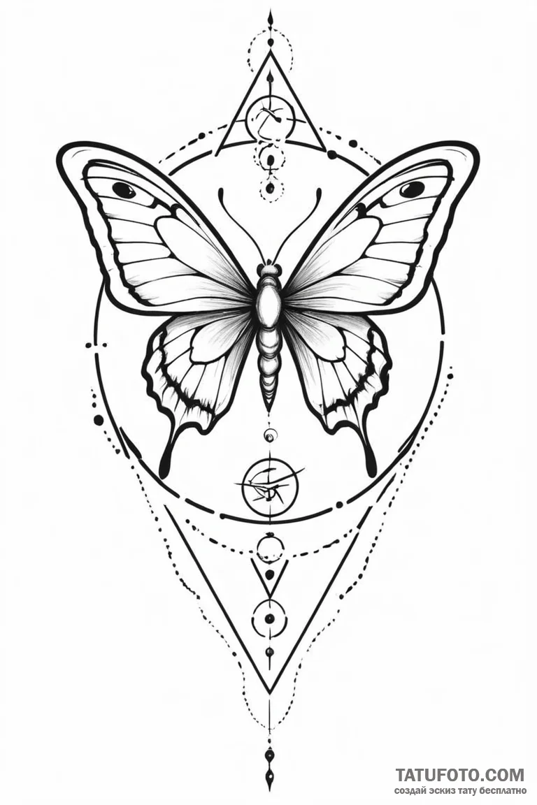 Tattoo sketch a butterfly or bird (spirit ani... - эскиз тату (№1750935658_0, 26.06.2025 11:00) — Tatufoto.com