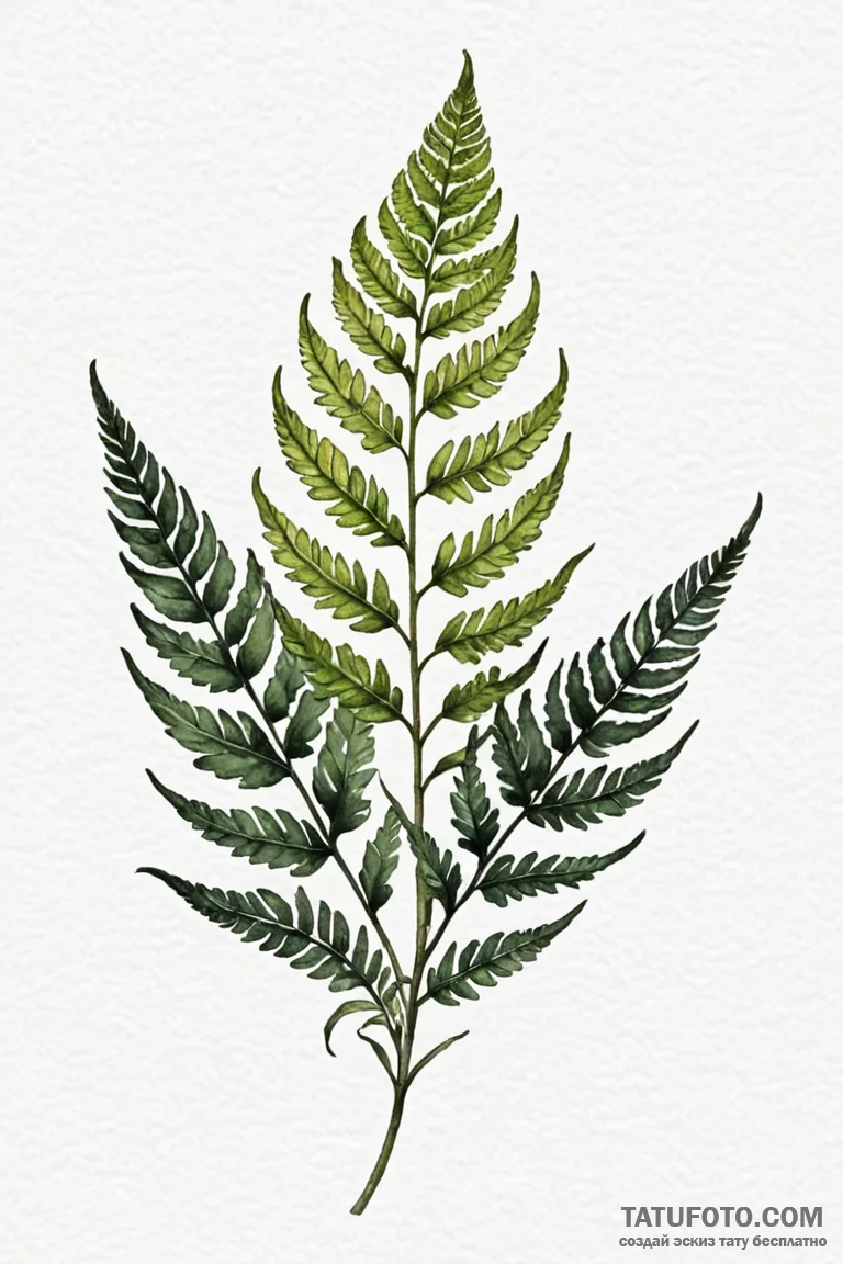 A watercolor tattoo sketch of the mythical fe... - эскиз тату (№1750936212_1, 26.06.2025 11:10) — Tatufoto.com