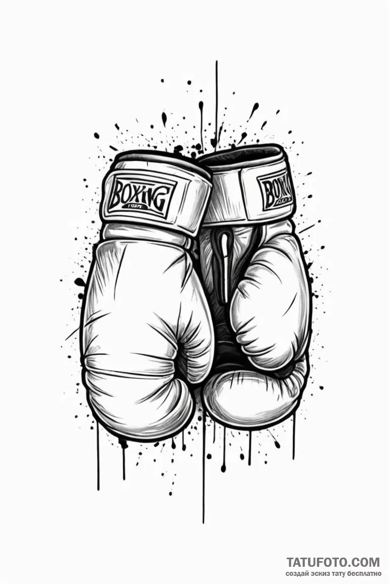 Tattoo design a pair of boxing gloves, well-w... - эскиз тату (№1750936767_0, 26.06.2025 11:19) — Tatufoto.com