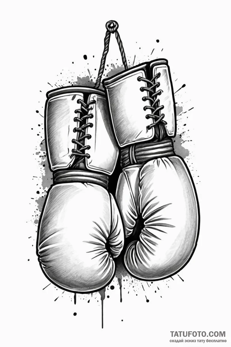 Tattoo design a pair of boxing gloves, well-w... - эскиз тату (№1750936767_1, 26.06.2025 11:19) — Tatufoto.com