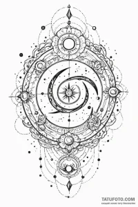 Tattoo design a nebula effect rendered entire... - эскиз тату (№1750937258_0, 26.06.2025 11:27) — Tatufoto.com