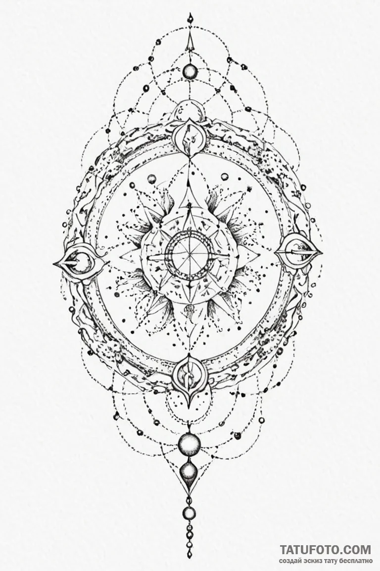 Tattoo design a nebula effect rendered entire... - эскиз тату (№1750937258_1, 26.06.2025 11:27) — Tatufoto.com